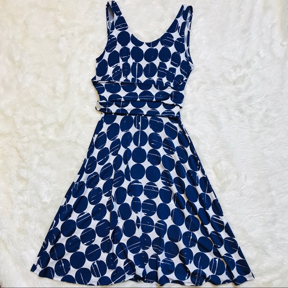 Leota Dresses & Skirts - NWT Leota Compass Rose Polka Dot Dress Size S